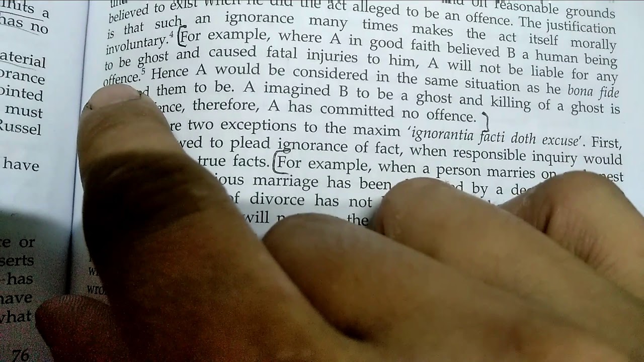 Mistake of fact and Mistake of Law