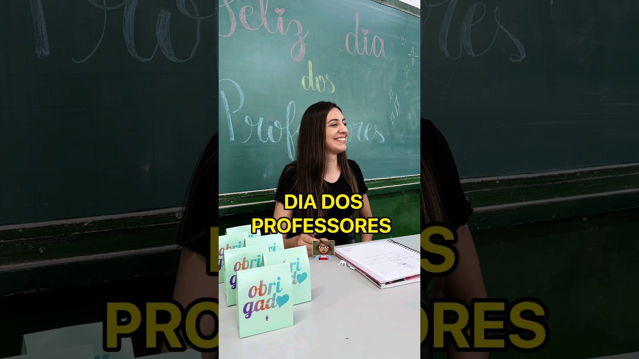 Hoje a chamada &eacute; de: Dia dos Professores! 🩵 #shorts #professora #escola #professor #chamada