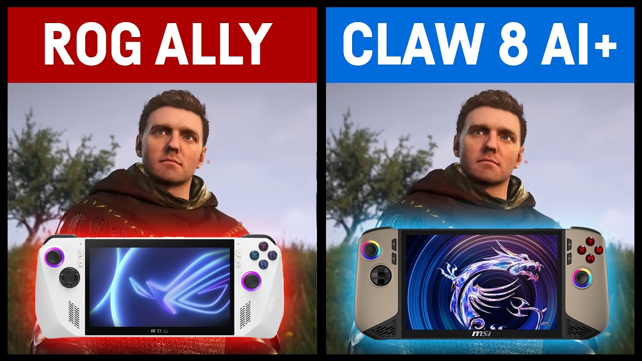 MSI Claw 8 AI+ vs ASUS ROG Ally Gaming Benchmarks