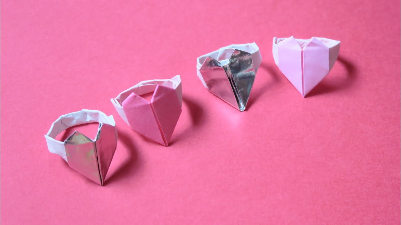 Origami Heart Ring 摺紙教學-告白戒子 - 情人節摺紙 Origami Valentine's Day