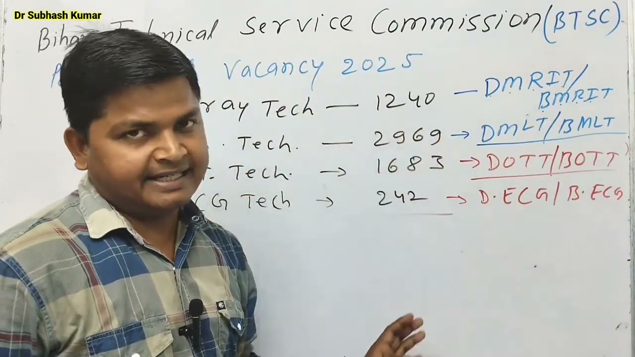 BTSC Paramedical Vacancy 2025 #lab technician #Ot technician #X ray technician #ECG technician