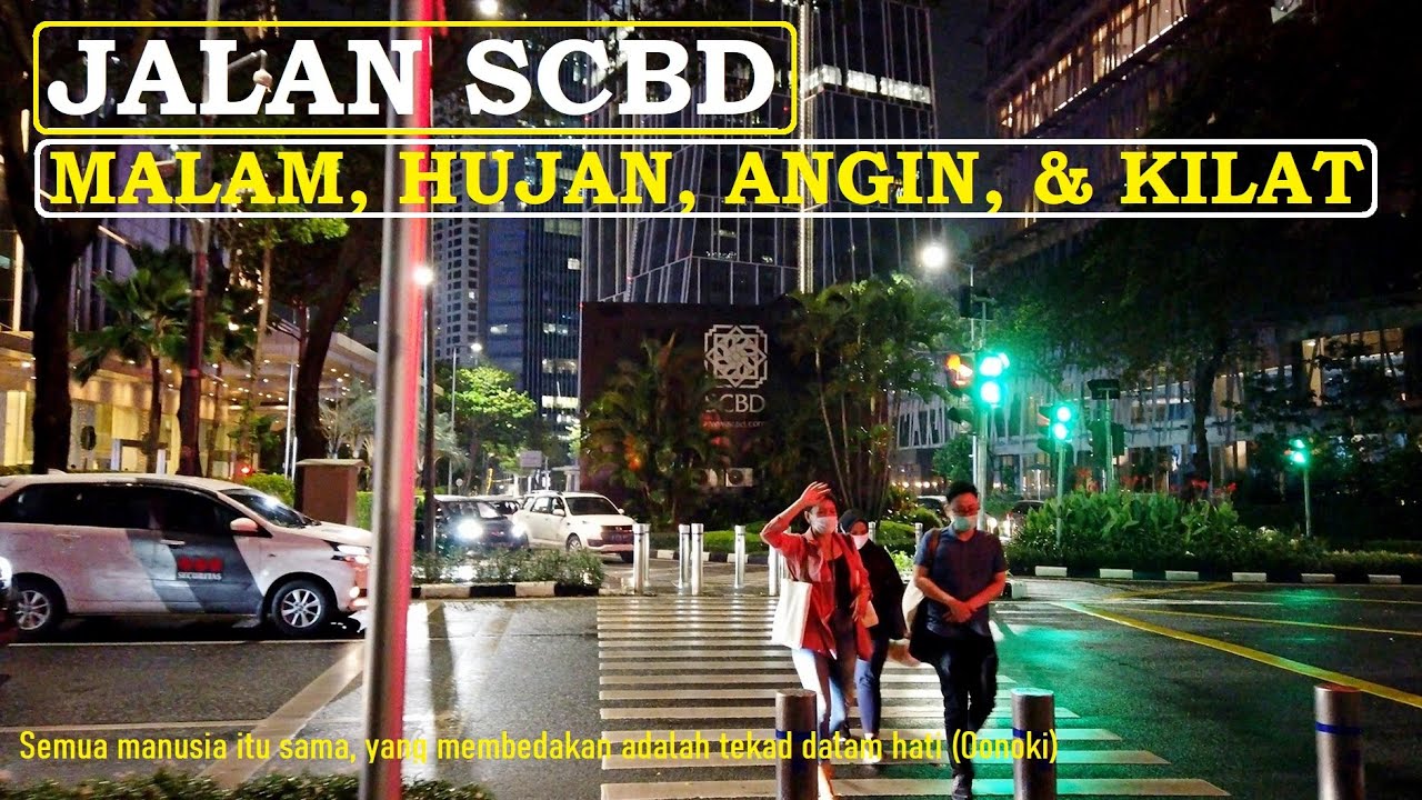Thunderstorm Walk in SCBD [Sudirman Central Business District] ~ South Jakarta ~ ⁴ᴷ Walking Around