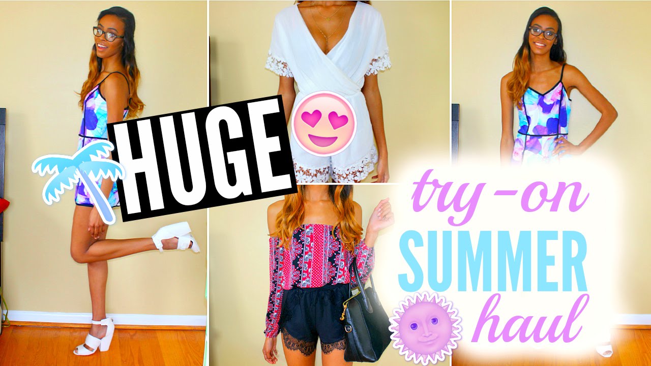 HUGE Try-On Spring/Summer Clothing Haul | Sheinside, Romwe, H&M, AMIclubwear & more! ♡ Lawenwoss