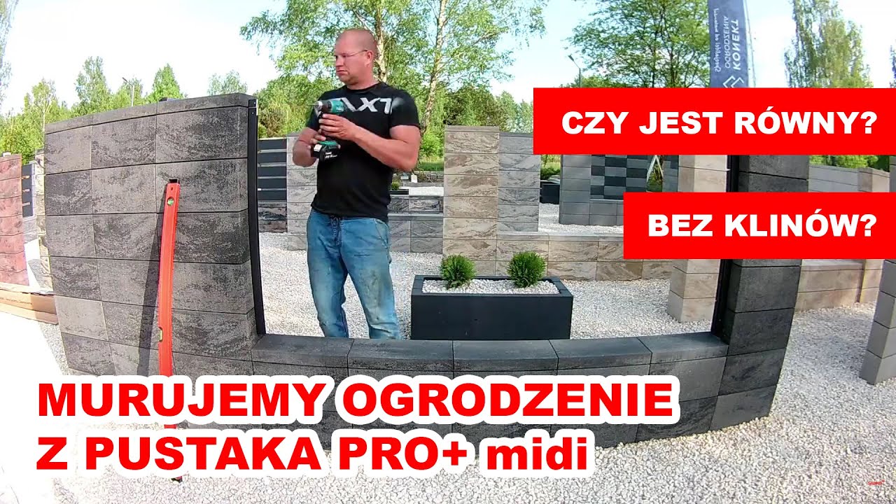 ⭐Murowanie ogrodzenia z pustaków PRO+ midi - SABKO⭐