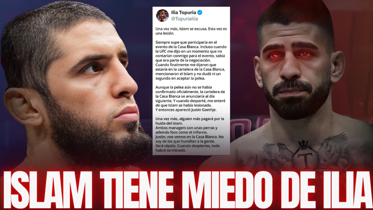 ILIA TOPURIA HABLA DE ISLAM MAKHACHEV Y DEJA CLARO QUE SALIO CORRIENDO.