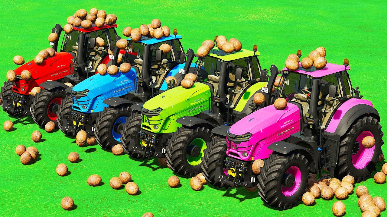 TRANSPORTING COCONUTS WITH DEUTZ TRACTORS - Farming Simulator 22