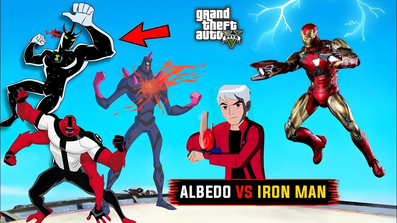 Ben 10 Albedo Vs Iron Man Fight In Gta 5 😱 | Iron Man Vs Albedo Fight | Gta 5 Tamil l CMD Gaming 2.0