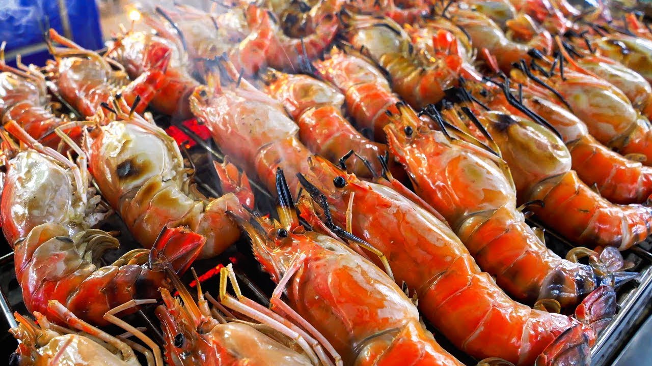 Лучший вкус! Свежие креветки! Жареные уличные морепродукты | Asian SeaFood