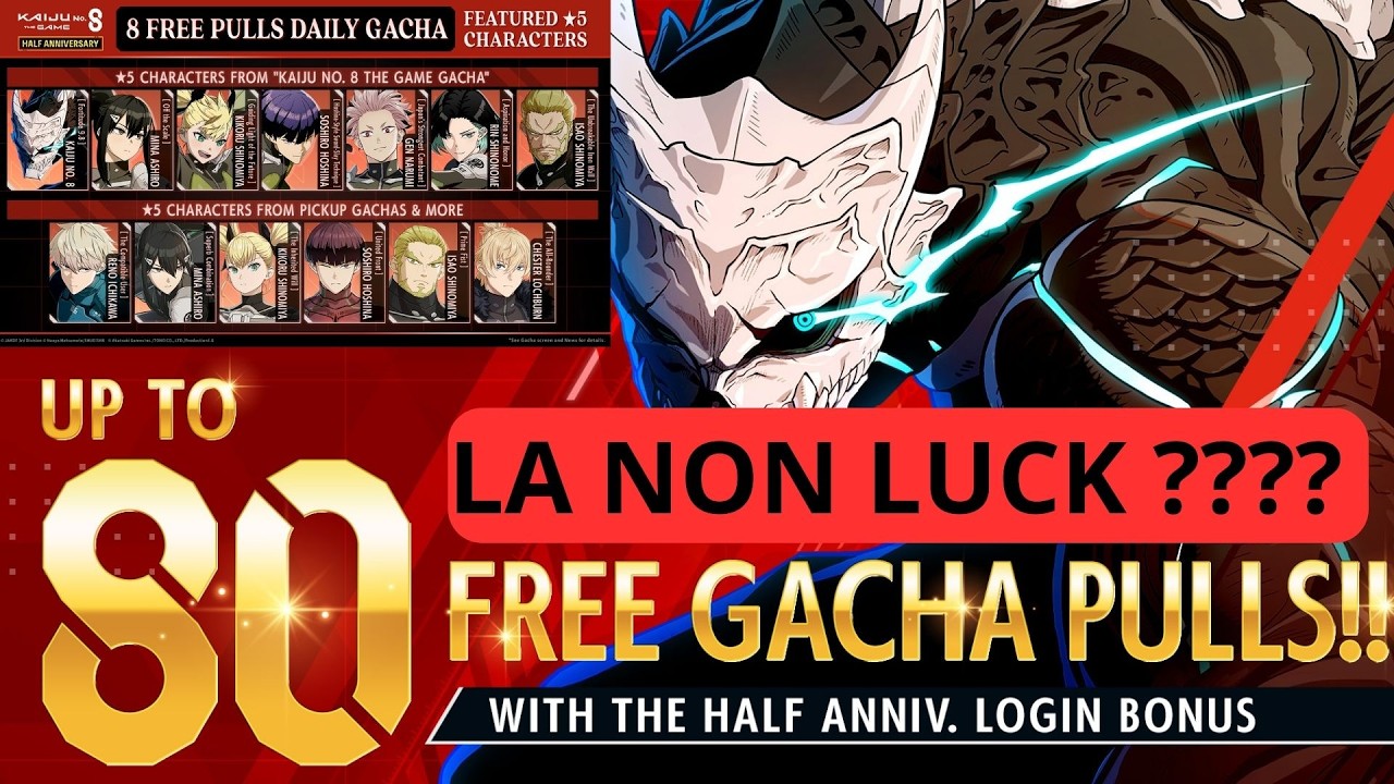 80 PULL DE LA NON LUCK ??? invocation gratuite | KAIJU N°8 THE GAME