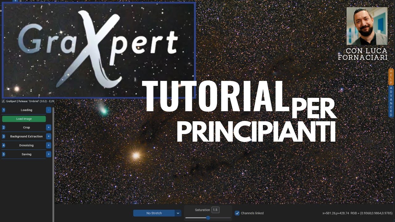 GraXpert facile, un TUTORIAL semplificato su denoise e rimozione dei gradienti in astrofotografia