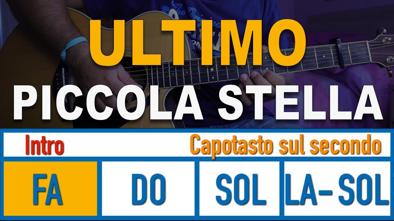 ULTIMO -  Piccola Stella - Live Olimpico - Tutorial Chitarra