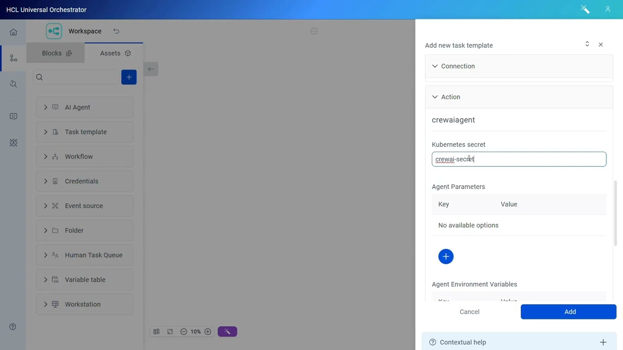 How to use CrewAI integration with HCL Universal Orchestrator