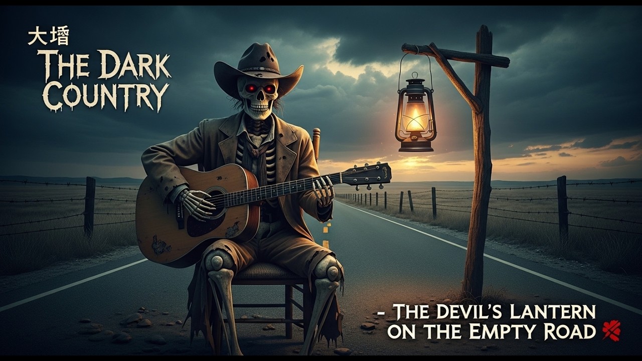 🔥 The Dark Country – The Devil’s Lantern on the Empty Road 💀 #DarkCountry #GothicWestern