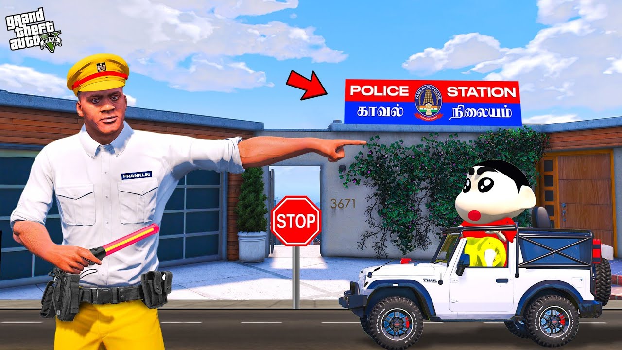 Shinchan & Franklin Become a Indian Traffic Police Officer in Gta 5
