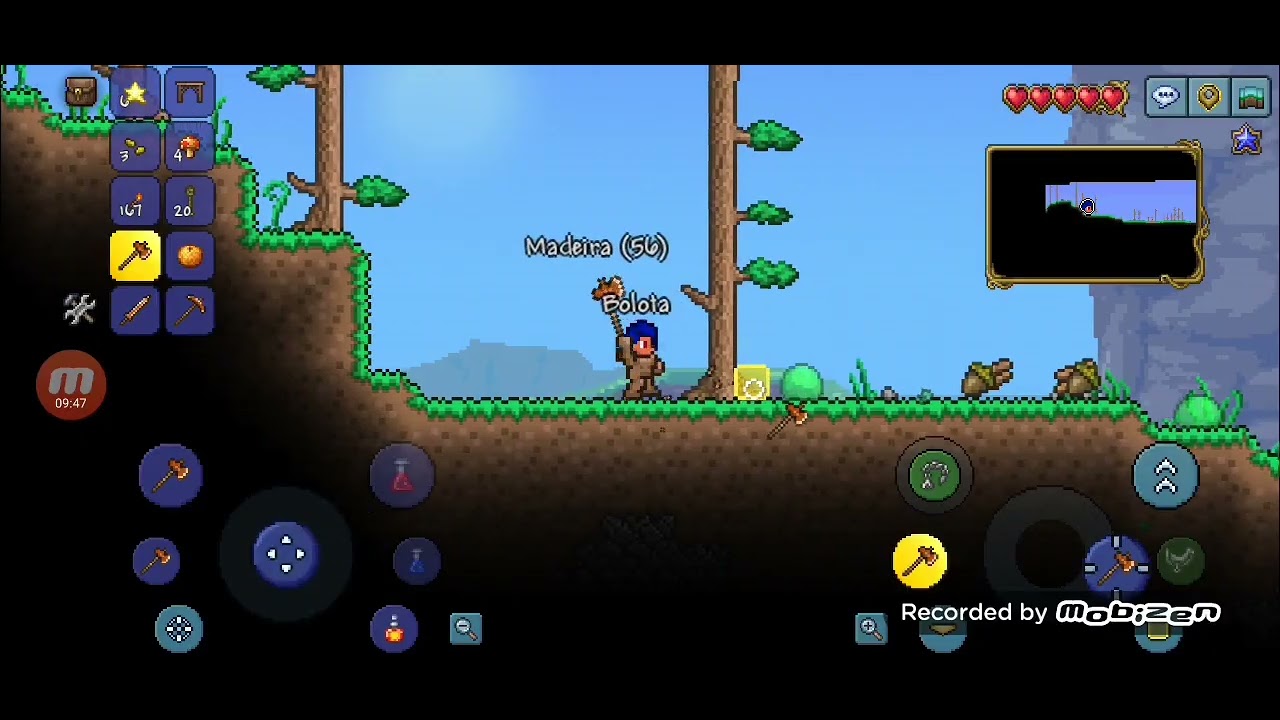 Jogando terraria