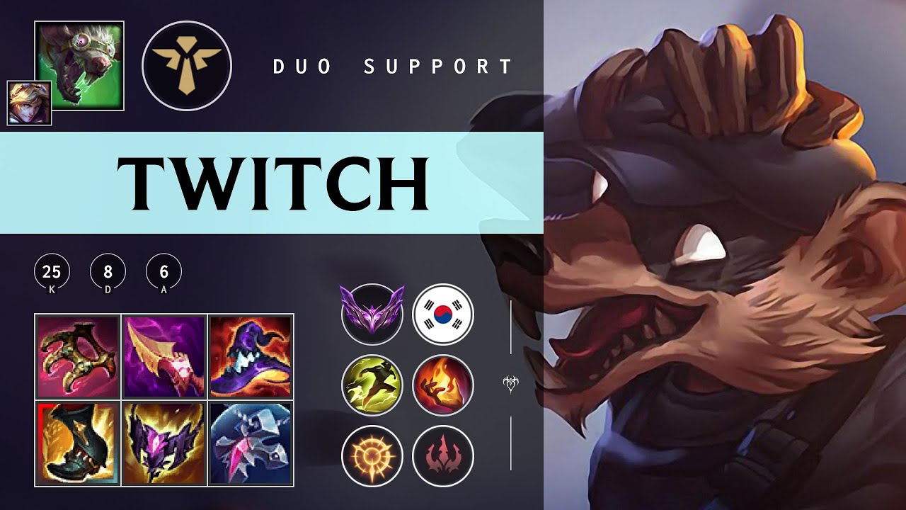 Twitch Support vs Xerath - KR Master Patch 25.22