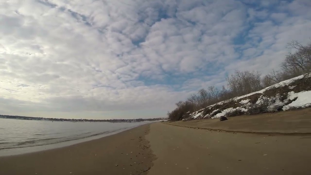 did you ever wonder what riding along side the beach in winter is like..........