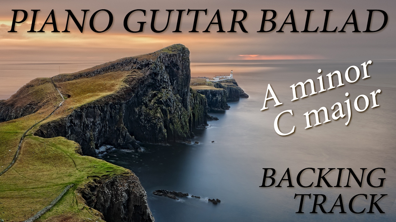 Instrumental Piano Guitar Ballad Backing Track A minor C major