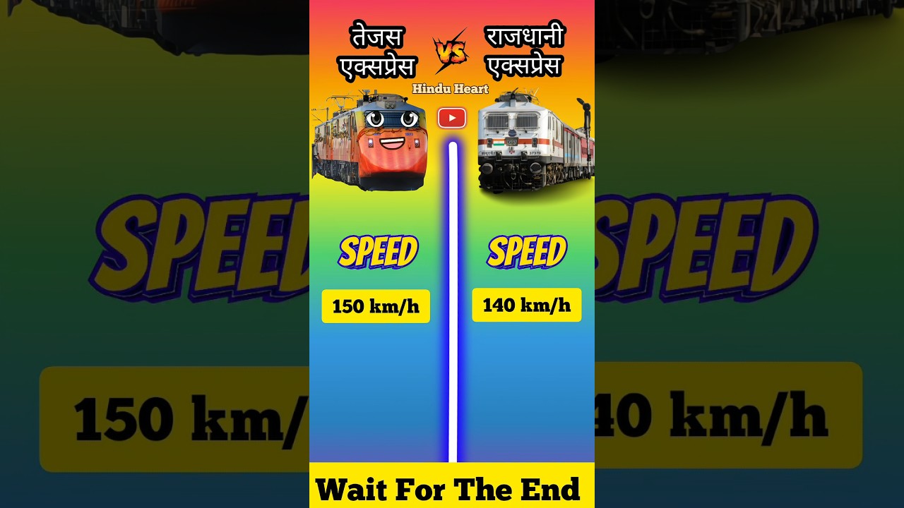 Tejas Express vs Rajdhani Express ⁉️ Who Win #shorts