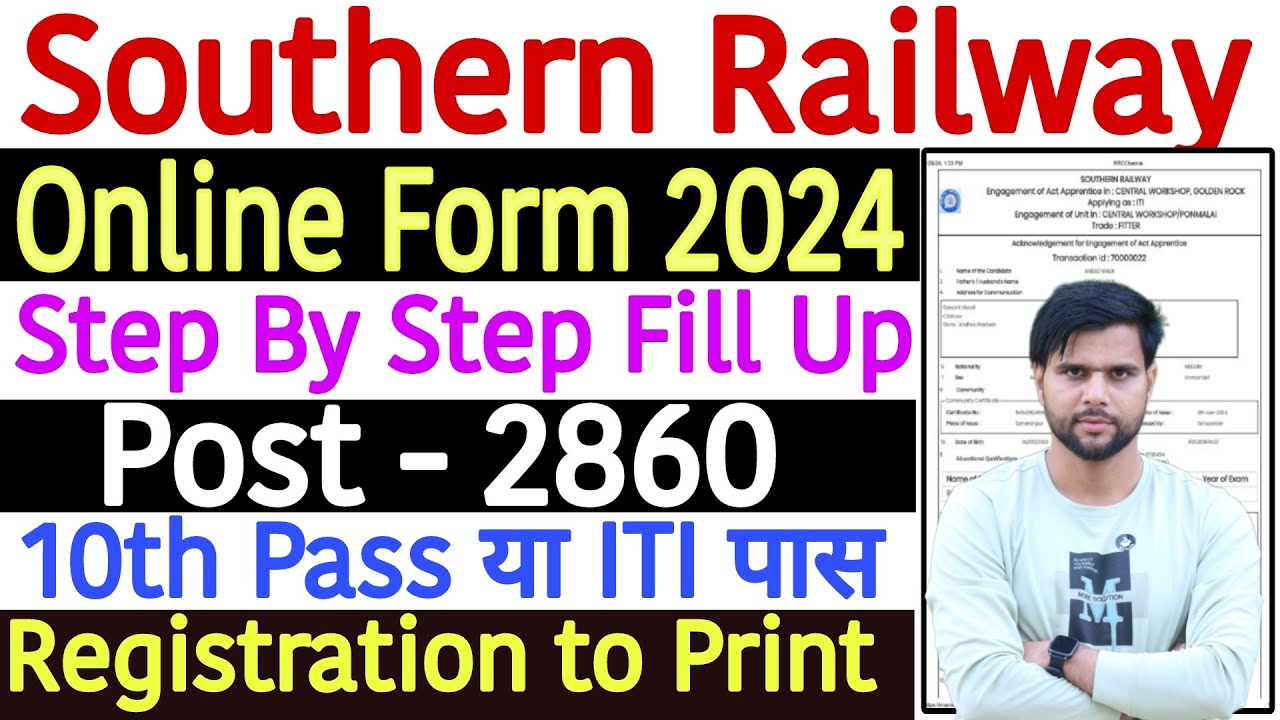 Southern Railway Apprentices Online Form 2024 | Southern Railway Apprentice 2024 Apply Online