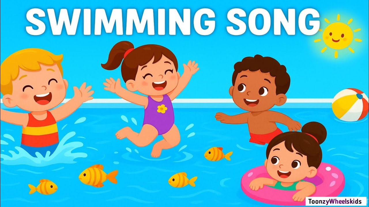 Swimming Song for Kids | Fun Summer Activities & Pool Time Song 🌞💦 | Toonzy Wheels kids 