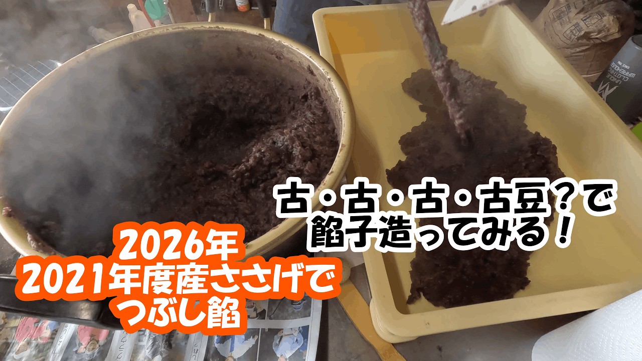 【ささげ豆で餡子】5年前の豆で餡子練ってみます