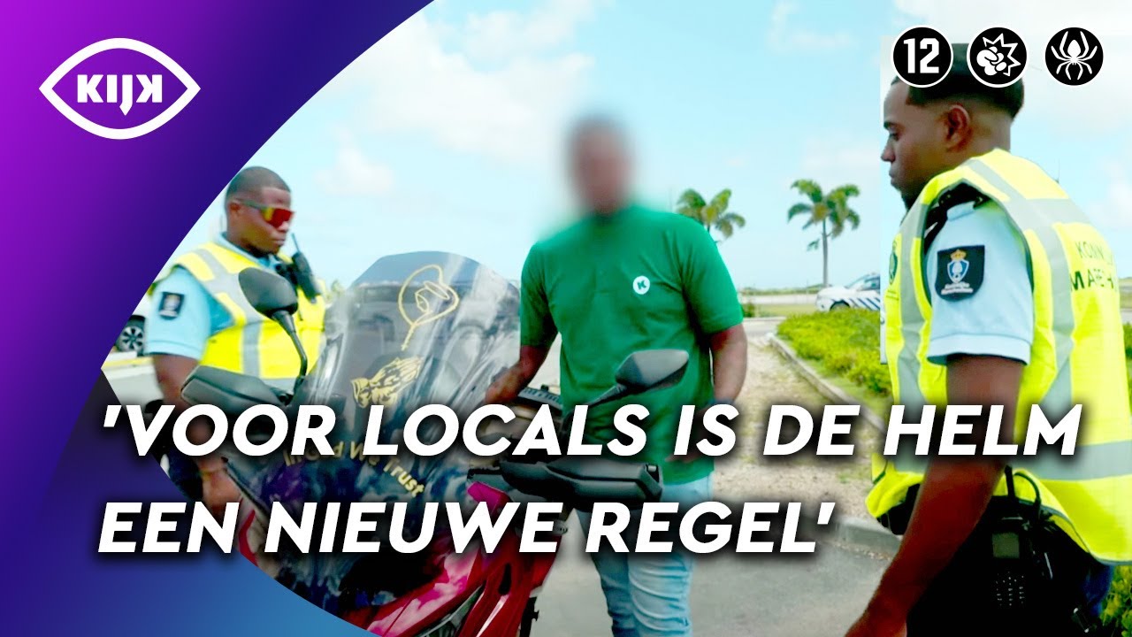 Motorrijder ZONDER HELM beboet bij luchthaven Bonaire | De Wereld van de Marechaussee | KIJK