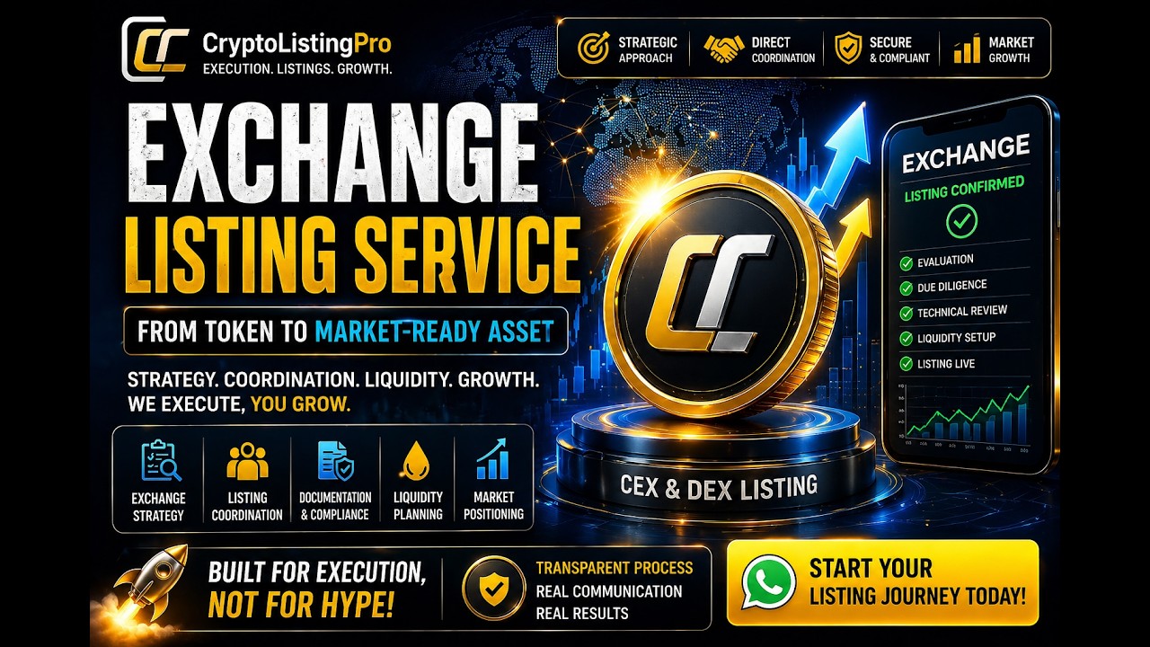 Crypto Exchange Listing Service | From Token to Market-Ready Asset (CEX & DEX)