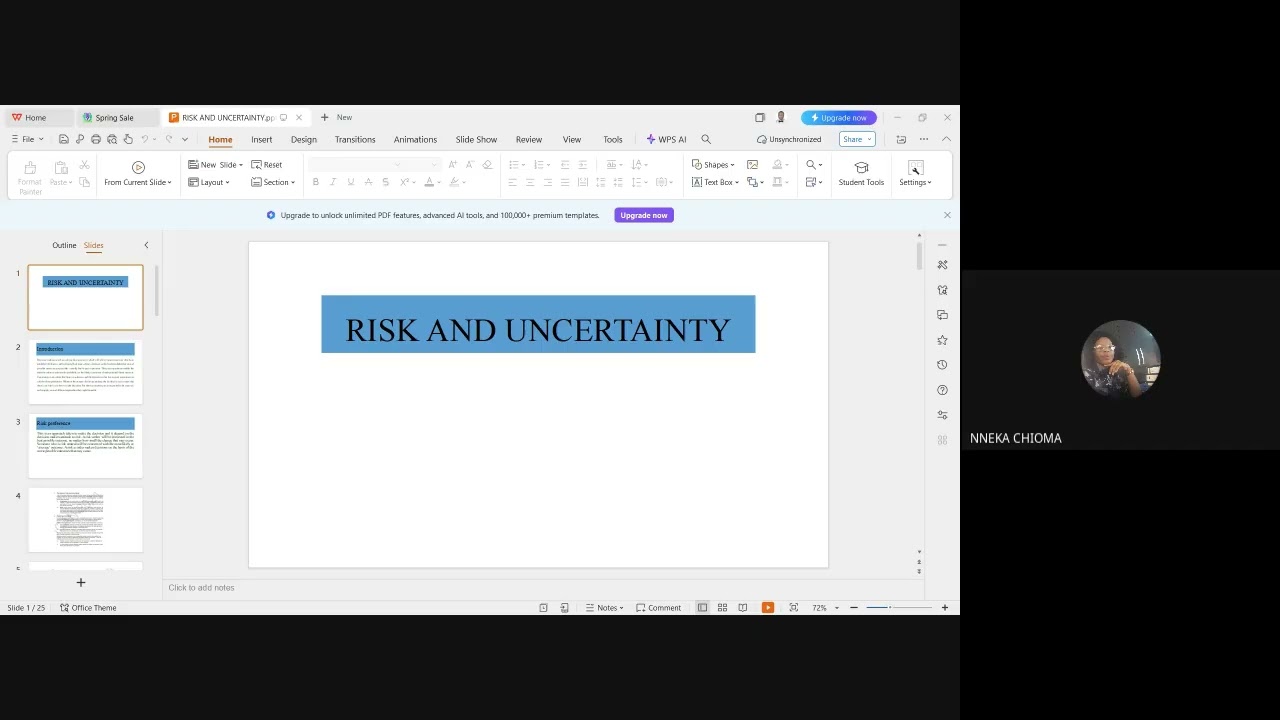 RISK AND UNCERTAINTY 