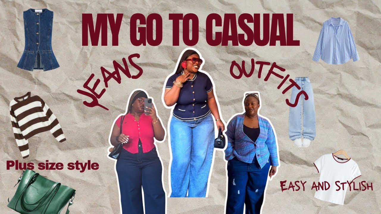 My Top 4 Go-To Jean Outfits | Plus Size Styling for Busy Days