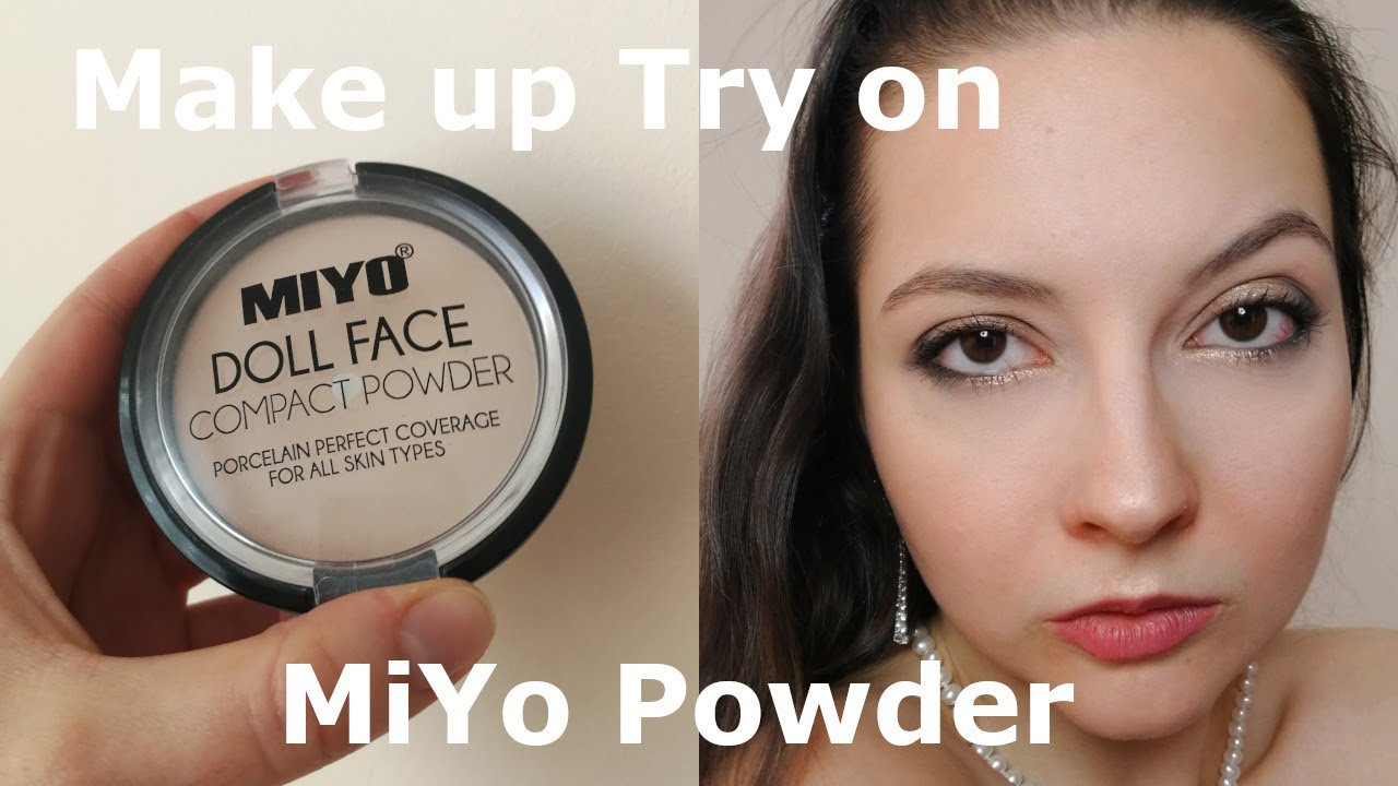 Make up Try on + Review   MiYo Doll Face Compact Powder
