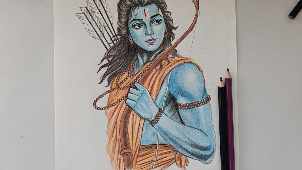 Realistic drawing of ram bhagwan || how to draw ram Drawing step by step ||