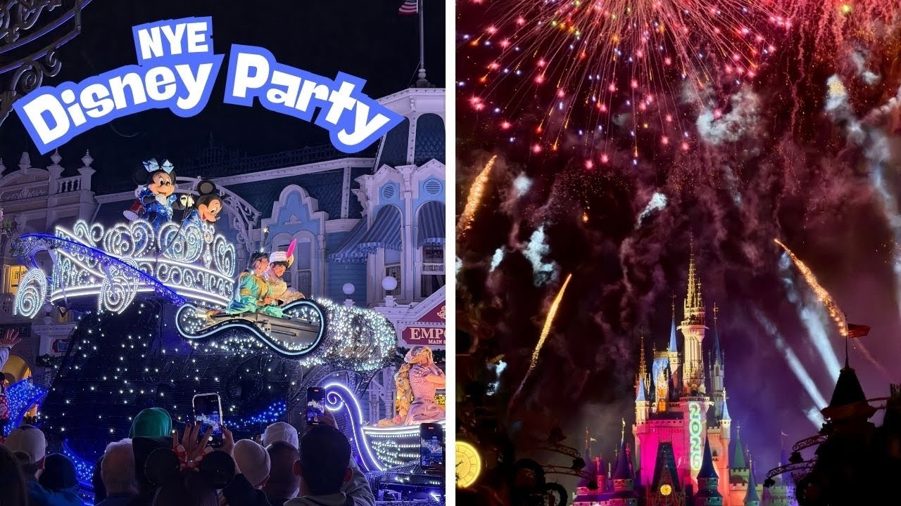 Magic Kingdom NYE Fireworks 2025 | Fantasy in the Sky, New Year's Party, Crowds & Cold Temps
