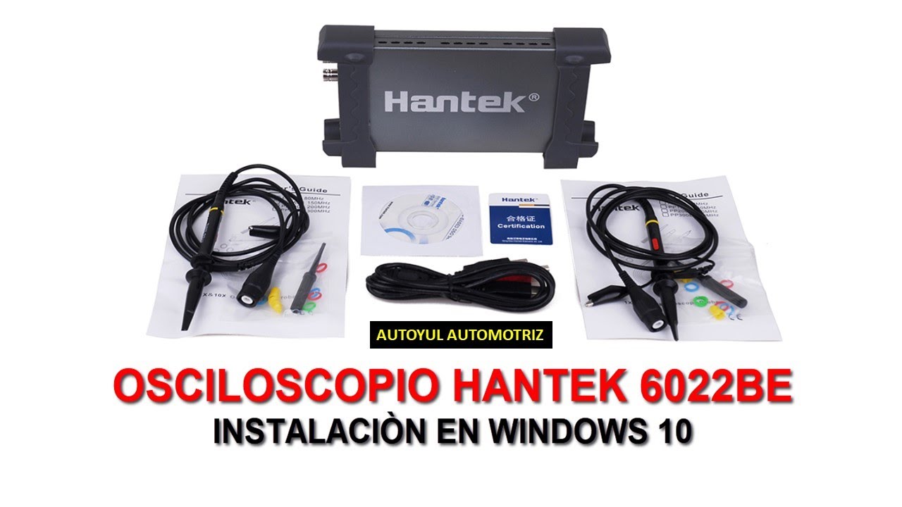 Osciloscopio Hantek 6022BE  instalación Windows 10.