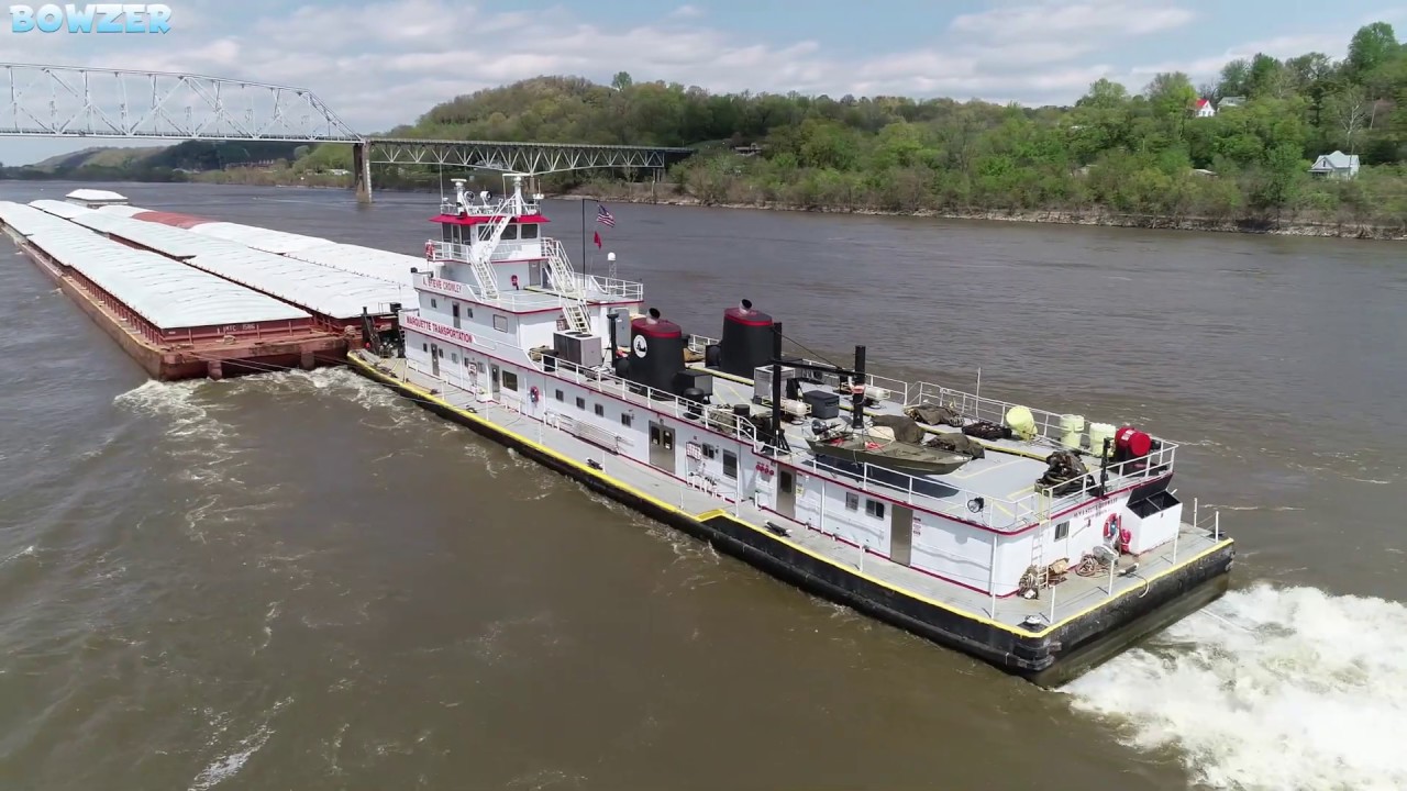 BIG Towboat Meetup with Real Audio and Radio Traffic The M/V BILLY STRAIT and The  A STEVE CROWLEY