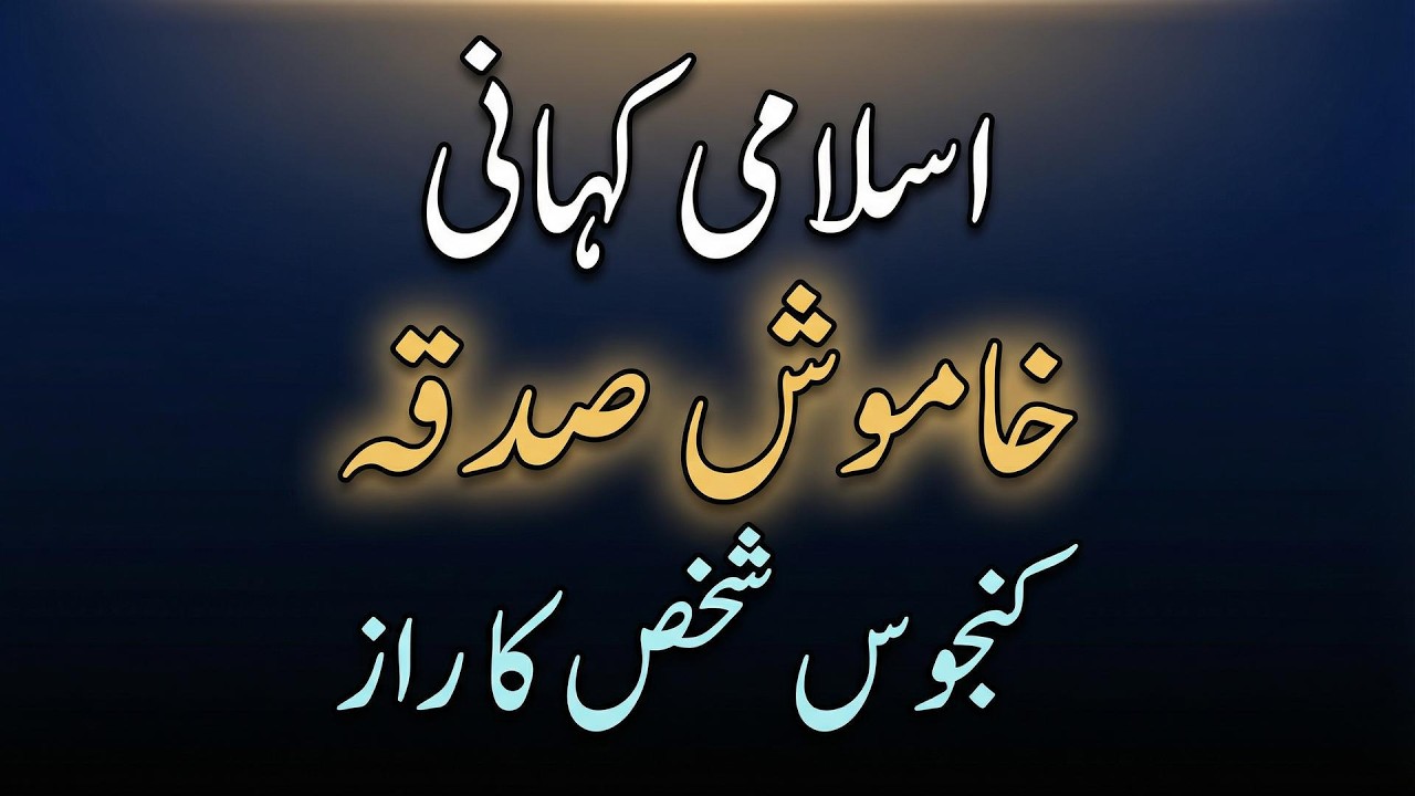 Chup Sadqa | Ek Shakhs Jisne Sab Ki Madad Ki Aur Kisi Ko Pata Nahin Chala | Islamic Story in Urdu