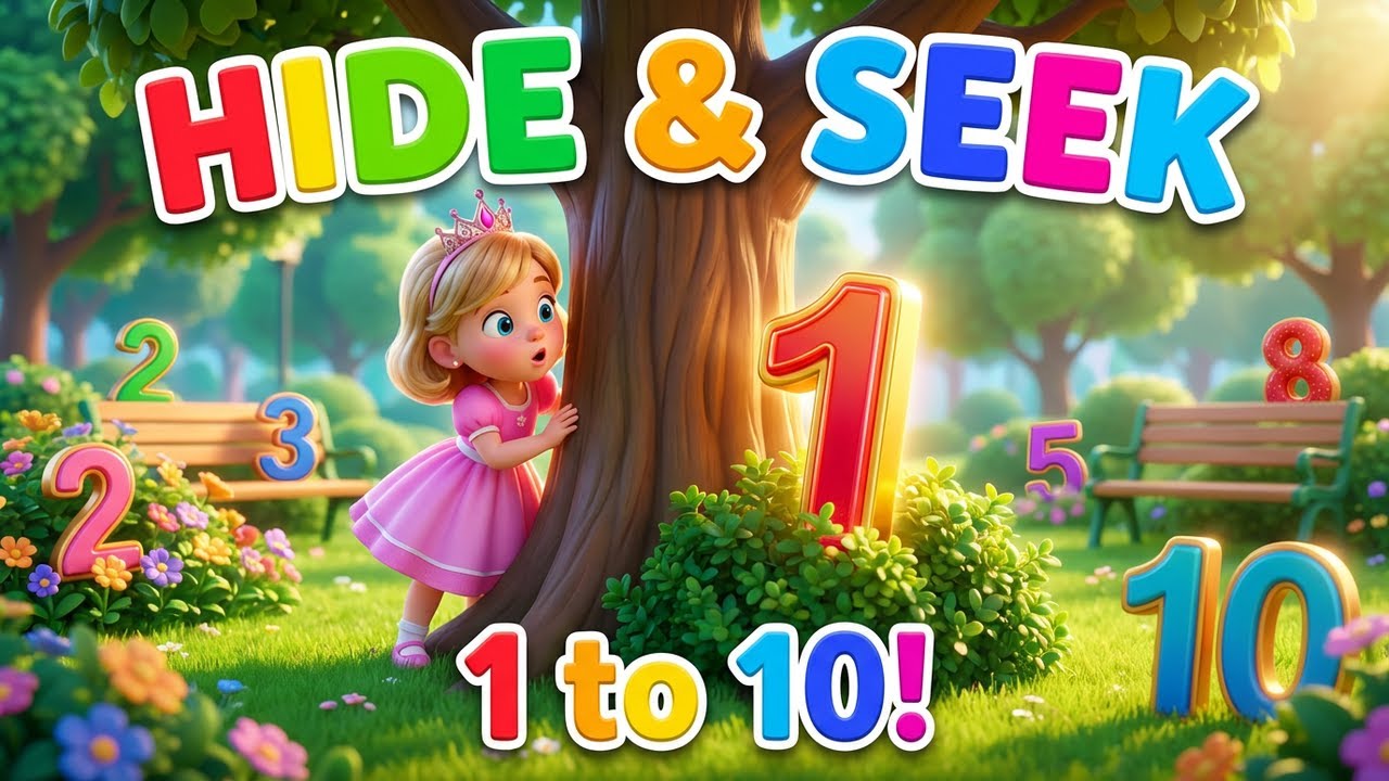 Hide and Seek Numbers 1 to 10 | Fun Learning for Toddlers & Preschool