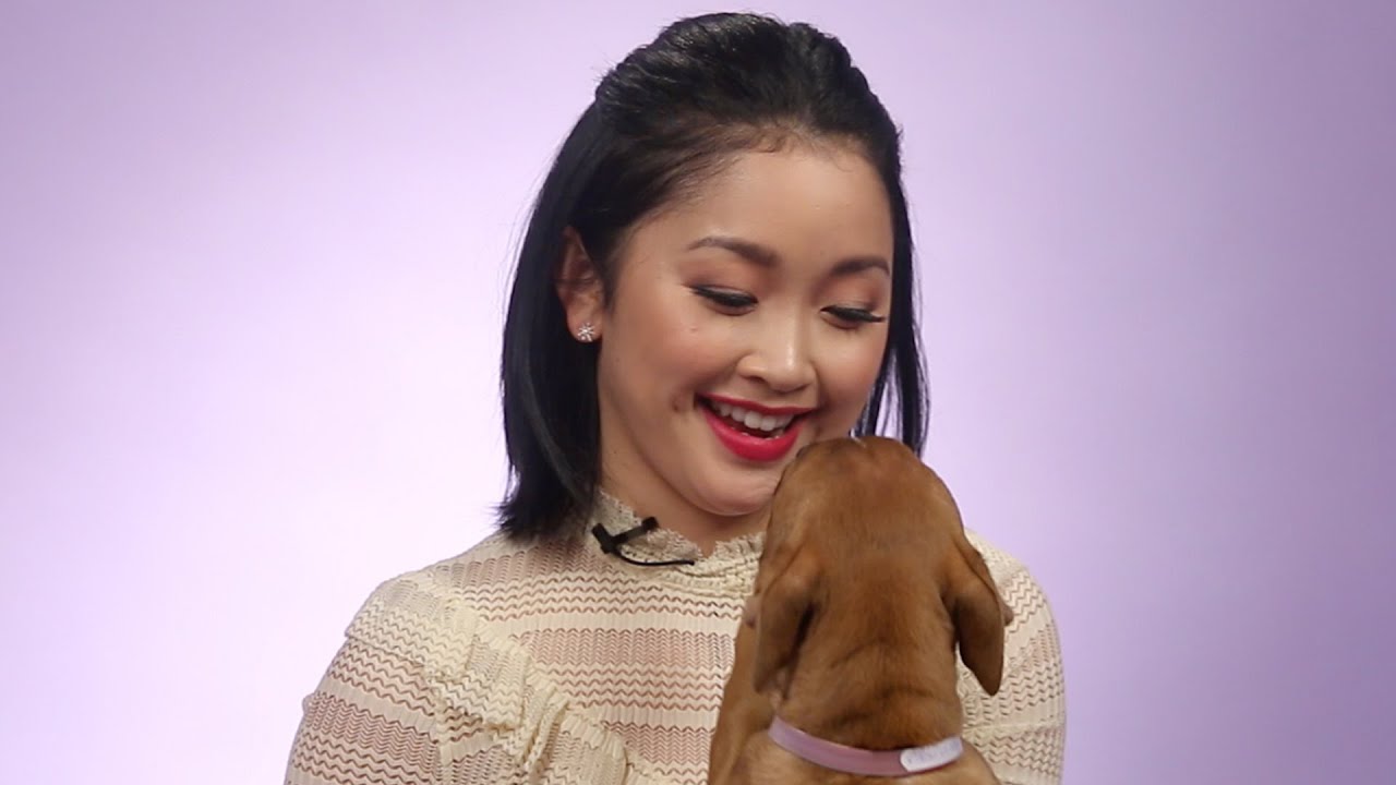 Lana Condor Plays With Puppies While Answering Fan Questions