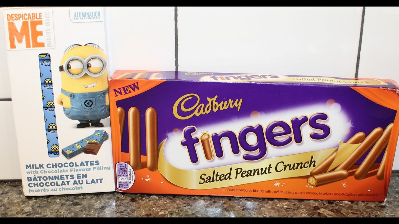 England Eatables #14 Despicable Me Milk Chocolates & Cadbury Salted Peanut Crunch Fingers