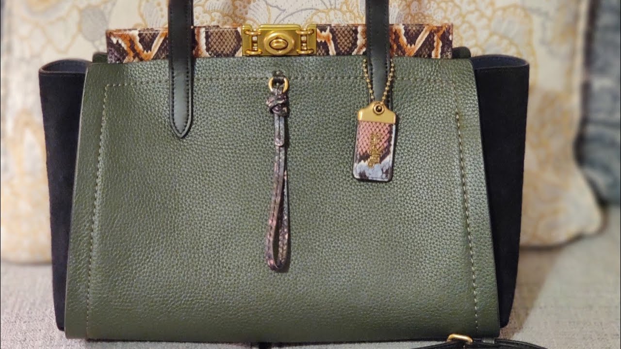 Coach Troupe Carryall 35 Colorblock w/Snakeskin