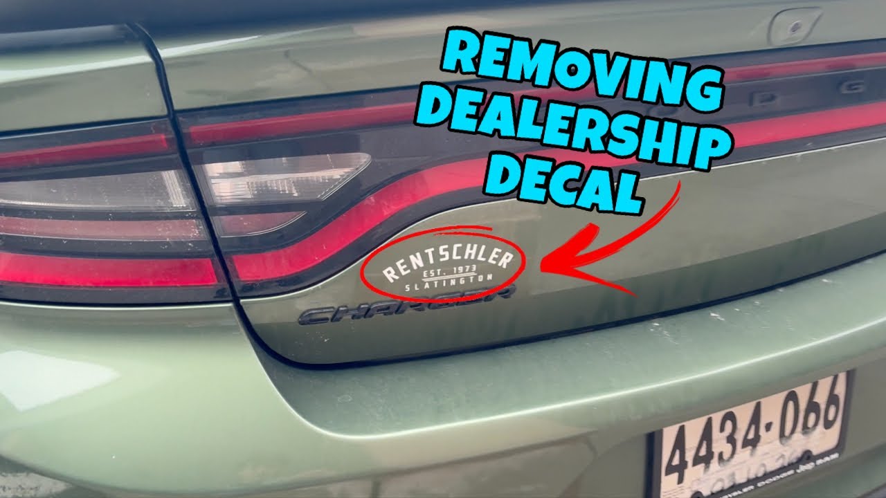 How to Remove Dealership Decal (Very Easy)