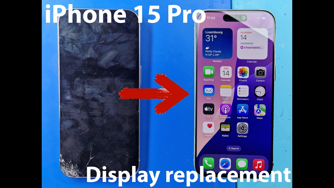 iPhone 15 Pro Display Replacement with Repart Soft OLED 120Hz (no 