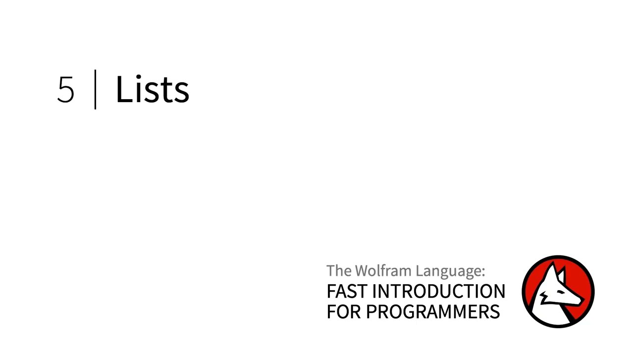 Fast Introduction for Programmers: Lists