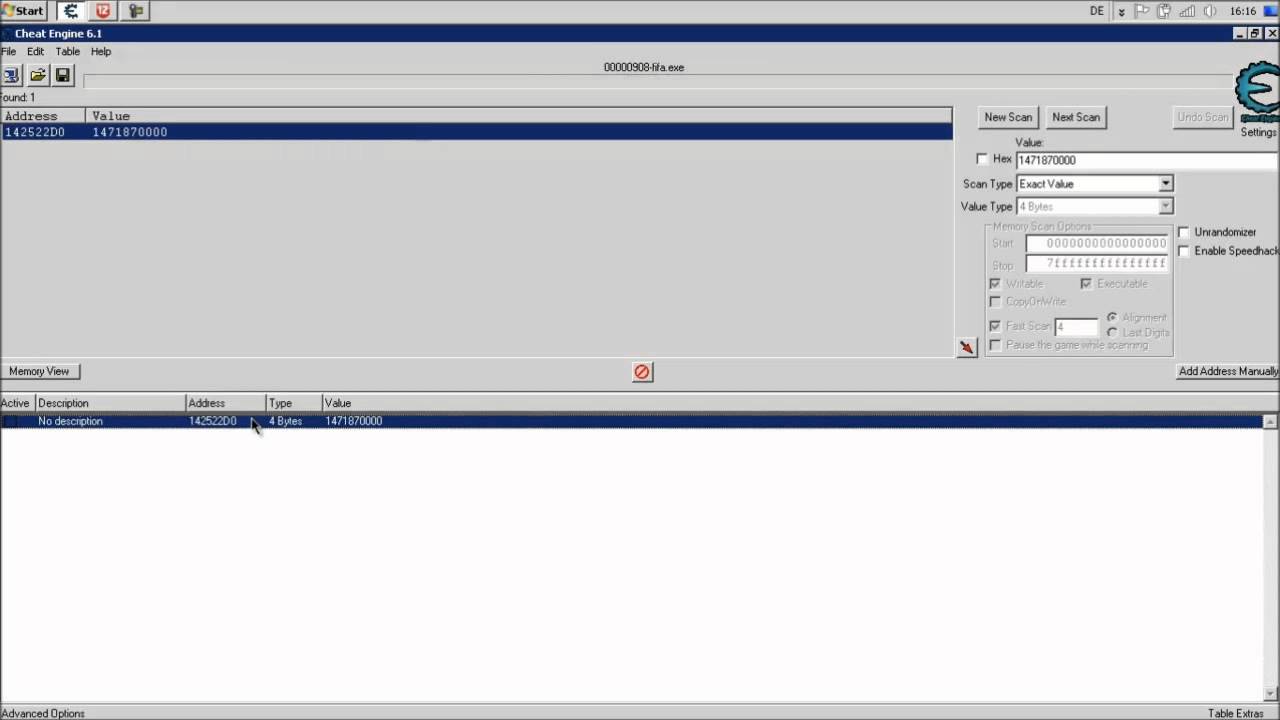 FIFA 12 Money Hack with Cheat Engine