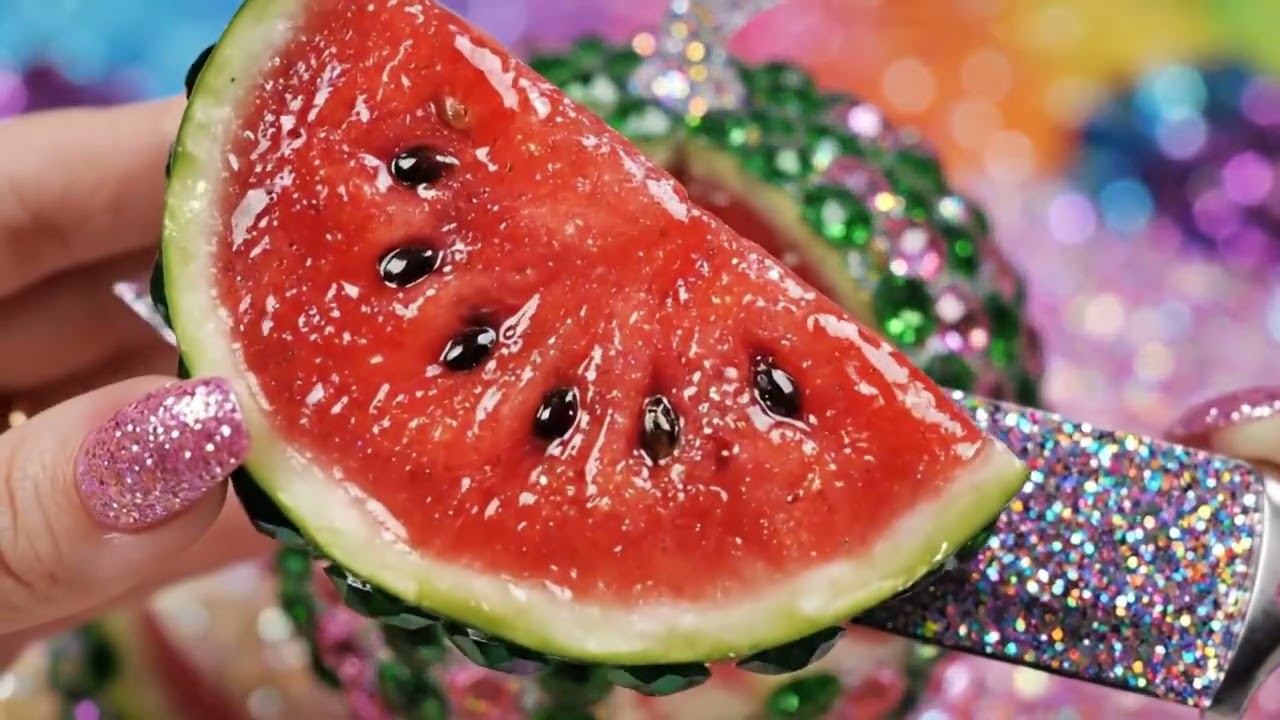 Pure Satisfaction Fruit Cutting ASMR – Diamond Sharp Cuts| 🎧 ASMR AI, Relaxing Sounds, Sleep Aid