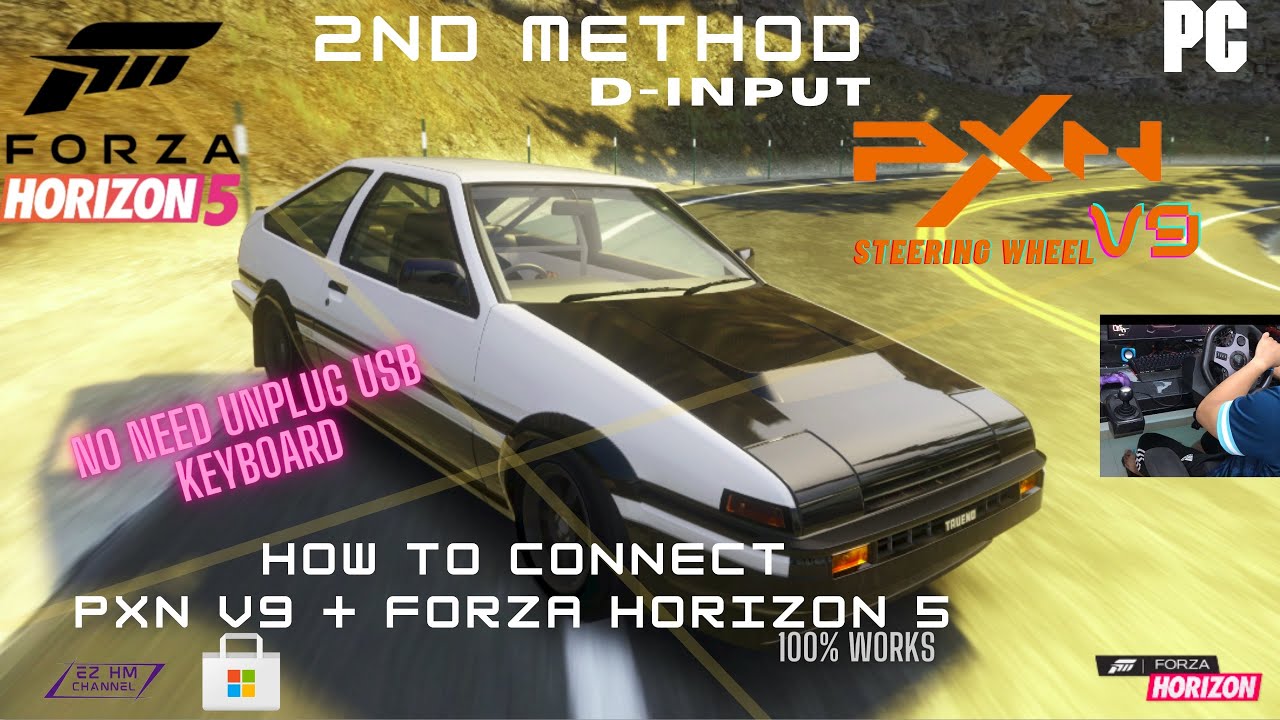 How To connect Steering wheel PXN V9 + Forza horizon 5 100%works