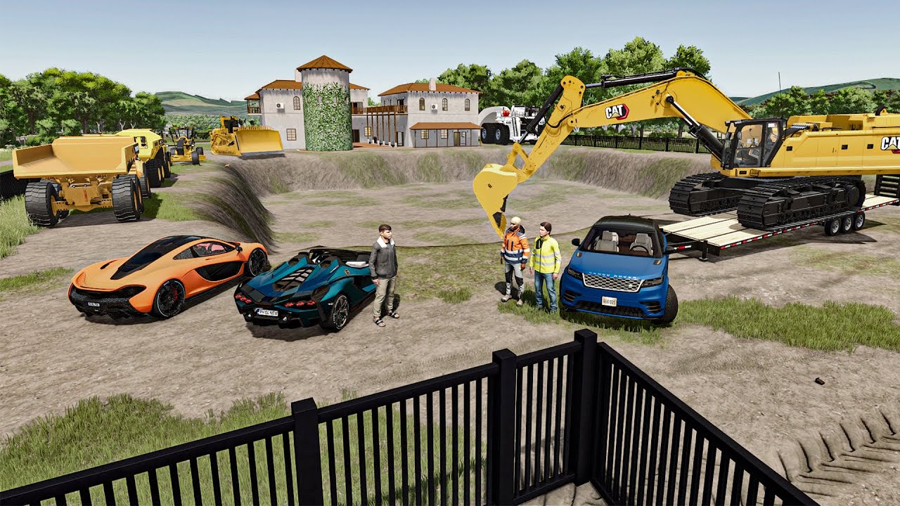 Milliardaire CREUSE un &eacute;norme LAC PRIV&Eacute; dans son JARDIN | Farming Simulator 25