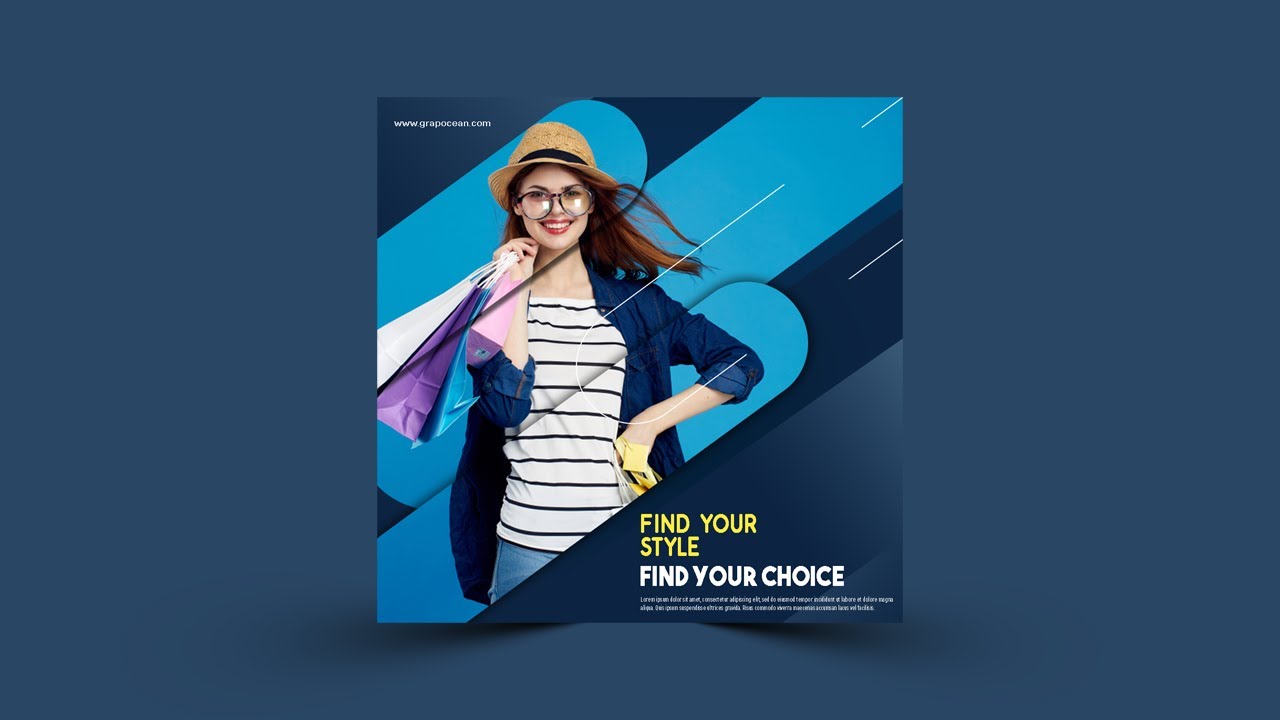 How To Design Instagram Post - Photoshop Tutorial