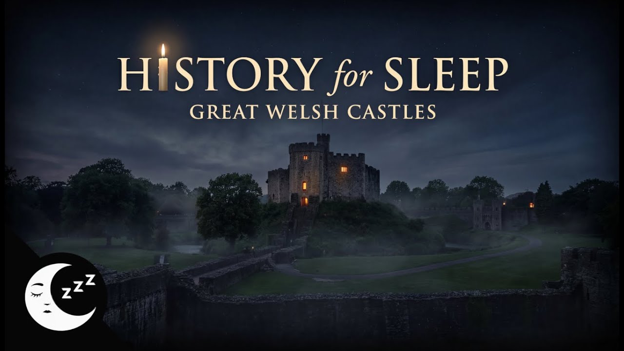 History for Sleep | Great Welsh Castles: Cardiff & Caerphilly (1hr Story + 1hr Rain & Fireplace)