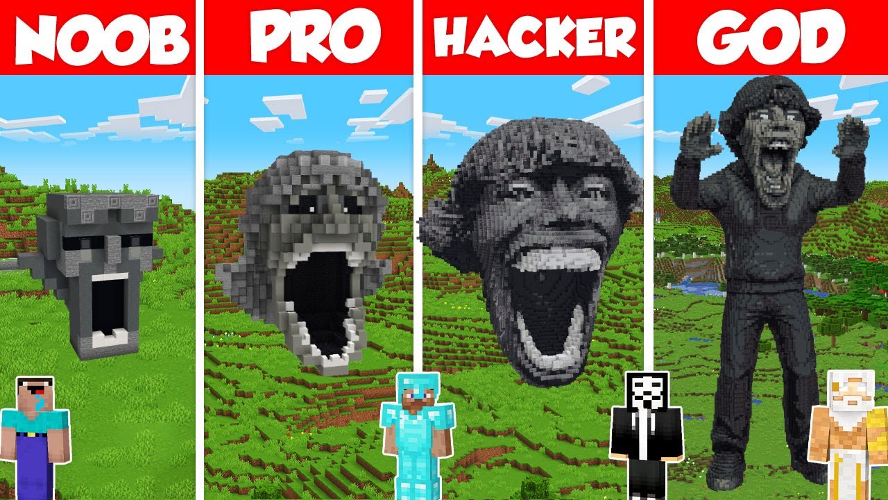 67 Kid Statue Build Battle Challenge - Noob vs Pro vs Hacker vs God - Minecraft Animation
